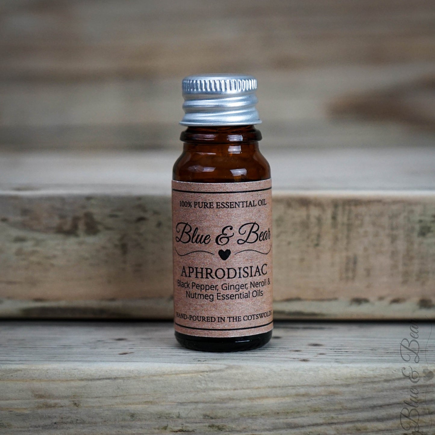10g Dropper Bottle on shelf - Pure Essential Oil Blend APHRODISIAC - Pepper, Neroli, Ginger, and Nutmeg - intoxicating and sensual