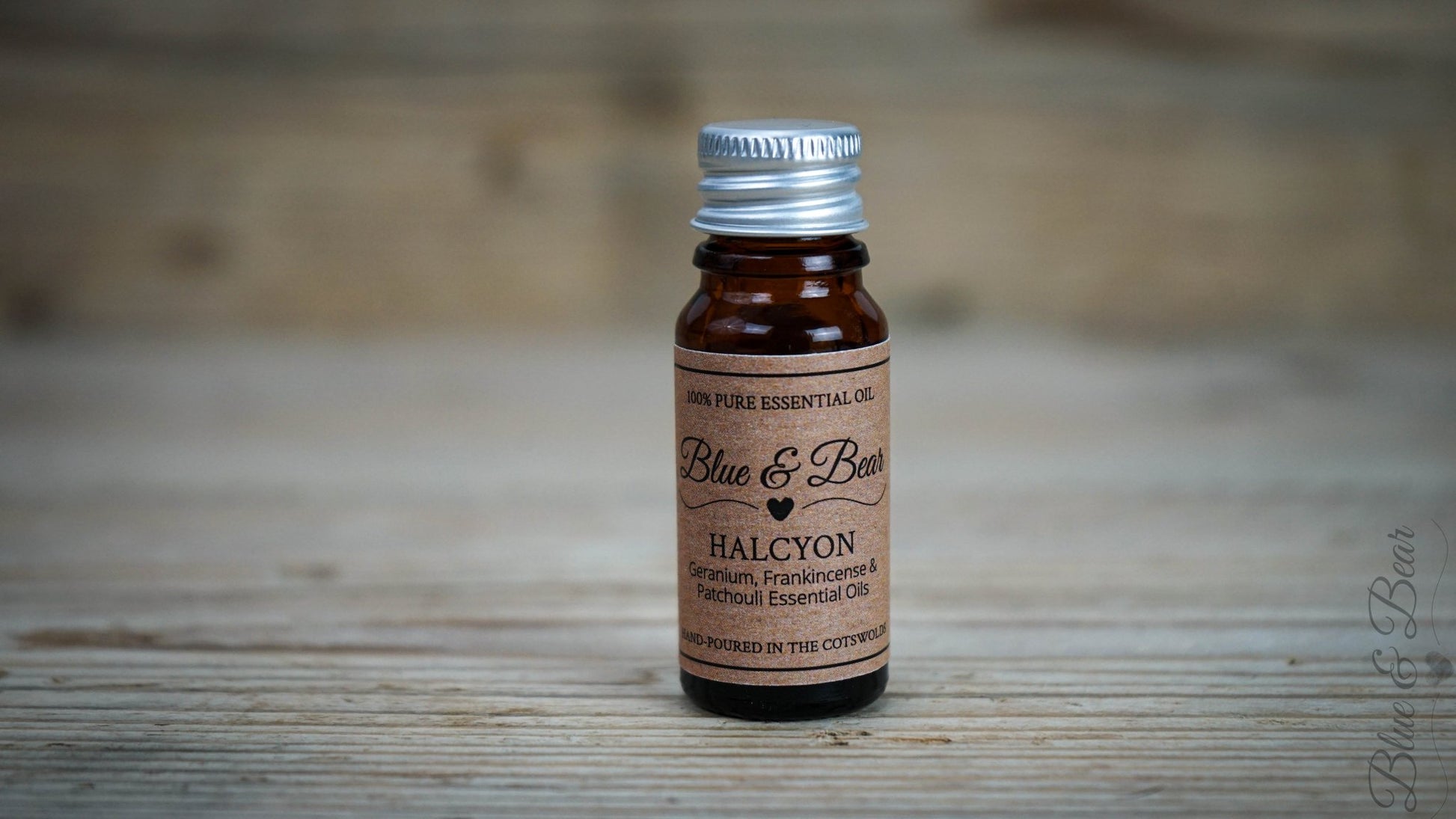 10g Dropper Bottle - Pure Essential Oil Blend HALCYON - Frankincense, Geranium, and Patchouli - calming and tranquil