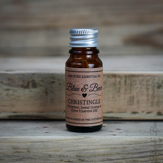 10g Dropper Bottle on shelf - Pure Essential Oil Blend CHRISTINGLE - Cinnamon, Clove, and Sweet Orange - luxury Christmas gift